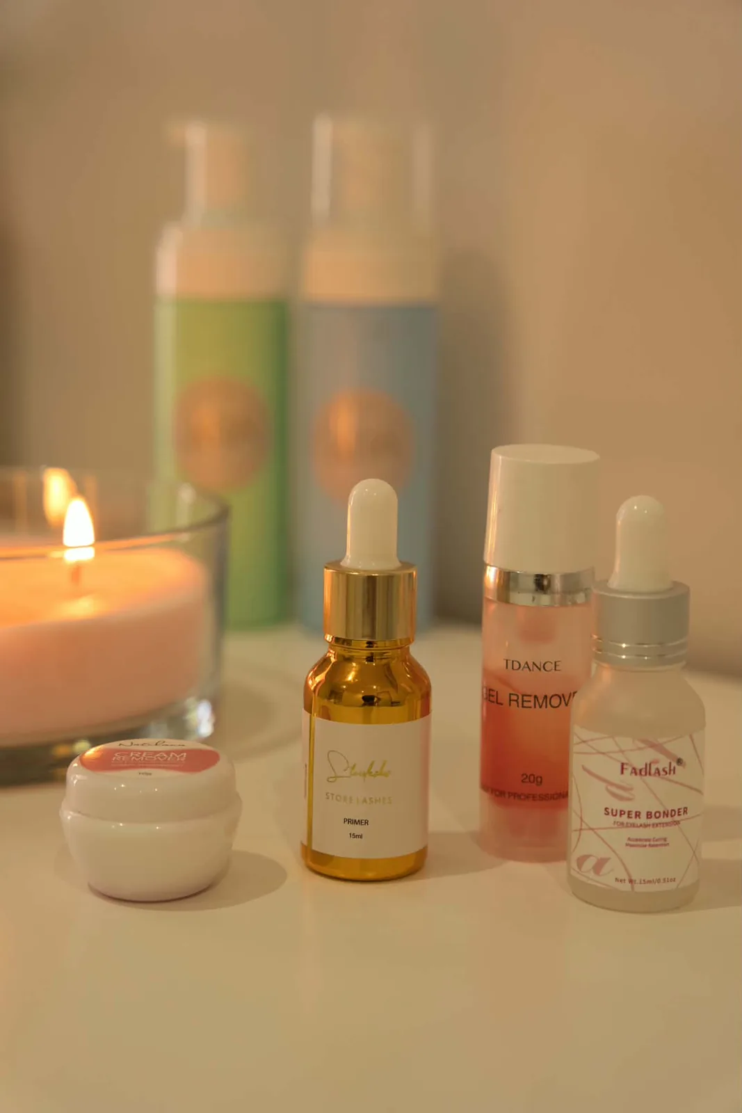 Primer, bonder et remover pour extensions de cils